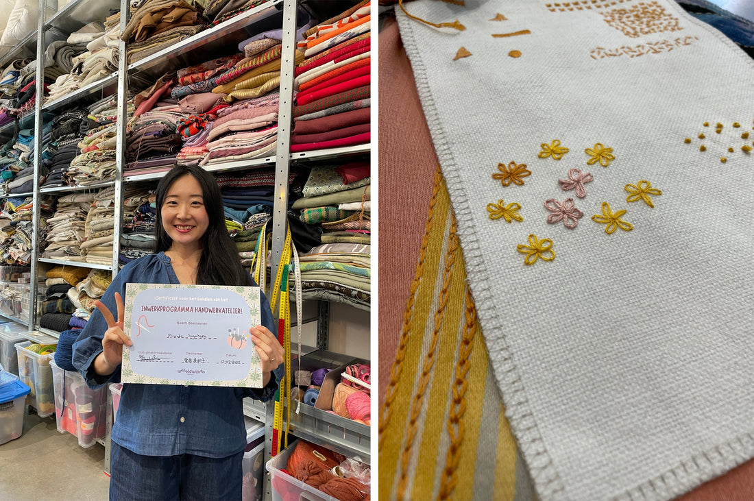 Borduurdiploma voor Miwako